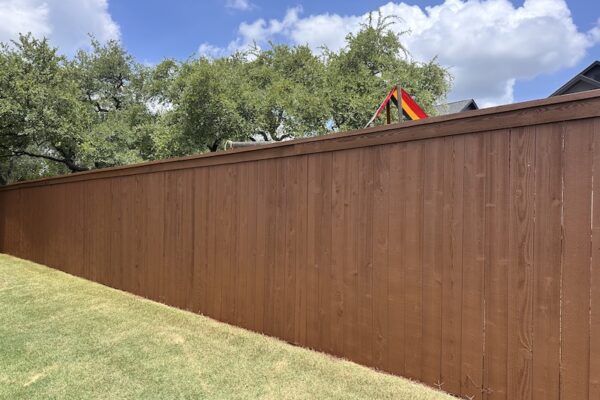 san antonio timberwood park fence staining after